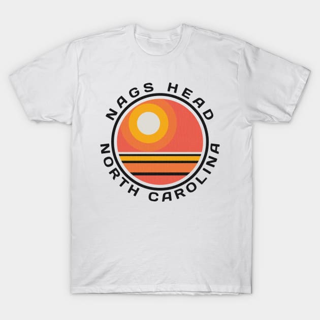 Nags Head, NC Summertime Vacationing Sunrise T-Shirt by Contentarama